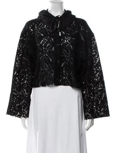 Pre-owned Haculla Lace Pattern Jacket In Black