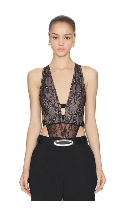 Haelo Opacity Bodysuit In Black