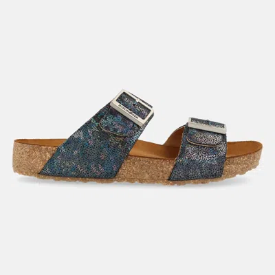 Haflinger Women's Andrea Sandals In Black Glitter In Multi