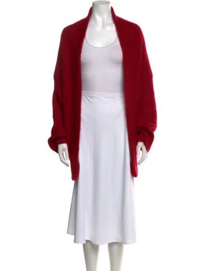 Pre-owned Haider Ackermann Mohair Open Front Sweater In Red