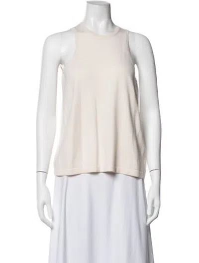 Pre-owned Haider Ackermann Virgin Wool Crew Neck Top In Neutrals