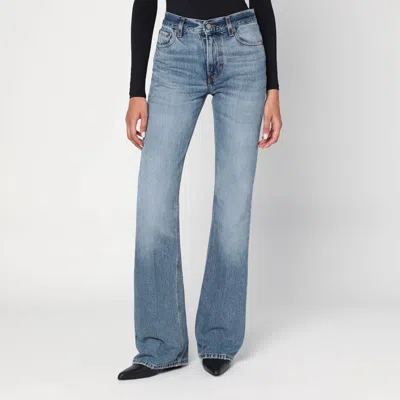 Haikure Flared Flora Jeans In Blue With Washed Effect