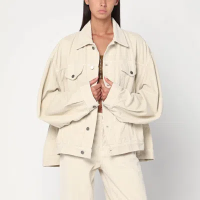Haikure Wide Ecru Corduroy Jacket