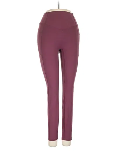 Pre-owned Halara Active Pants In Burgundy