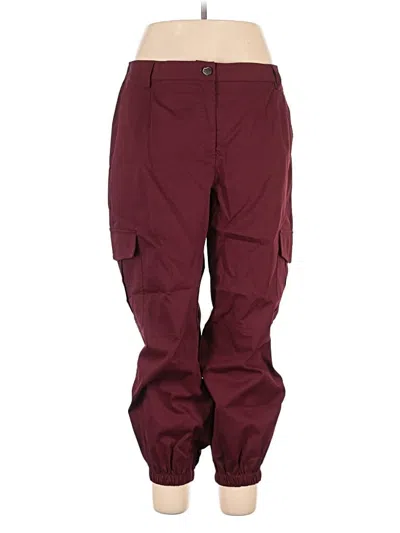 Pre-owned Halara Casual Pants In Burgundy