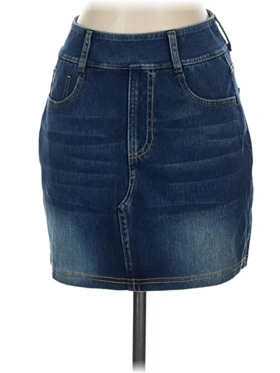 Pre-owned Halara Denim Skirt In Blue
