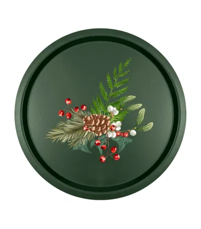 Halcyon Days Birchwood Woodland Wildlife Foliage Tray In Green