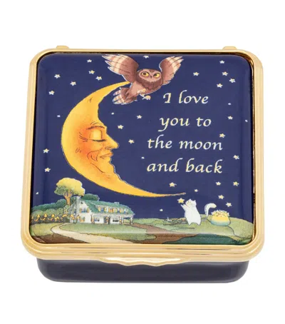 Halcyon Days Enamel I Love You To The Moon And Back Box In Blue