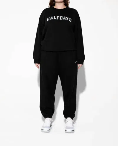 Halfdays Ski Club Pull-on Sweatpants In Black