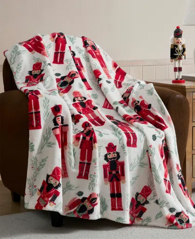 Hallmark Santa Printed Plush Throw, 50" X 70"
