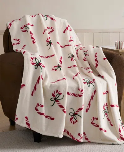 Hallmark Santa Printed Plush Throw, 50" X 70"