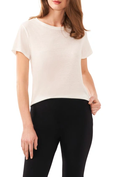 Halogen Boxy T-shirt In New Ivory