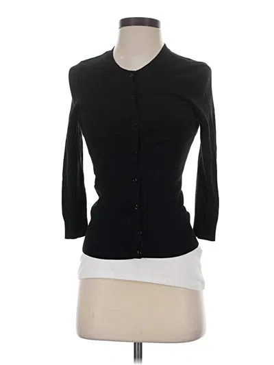 Pre-owned Halogen Cardigan Sweater In Black