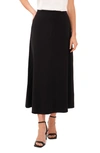 Halogen Center Seam Midi Skirt In Rich Black