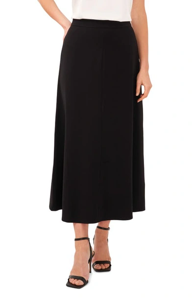 Halogen Center Seam Midi Skirt In Rich Black