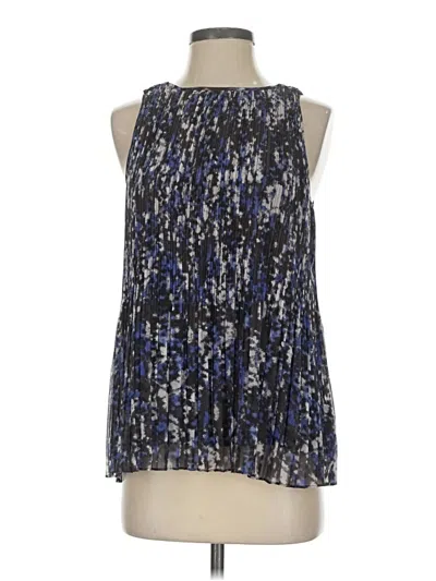 Pre-owned Halogen Sleeveless Blouse In Blue