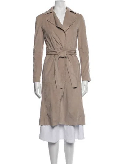 Pre-owned Halston Heritage Trench Coat In Neutrals