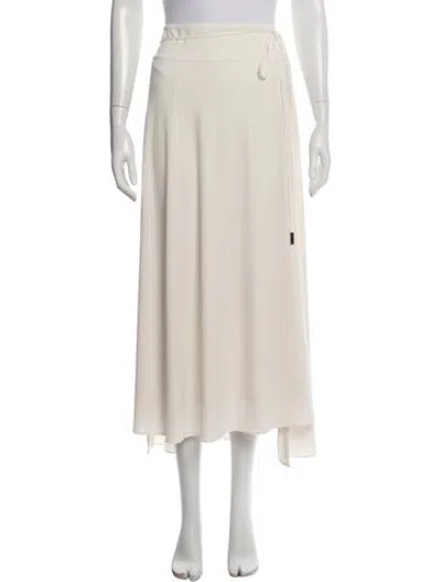 Pre-owned Halston Long Skirt In Neutrals