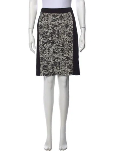 Pre-owned Halston Patterned Mini Skirt In Neutrals