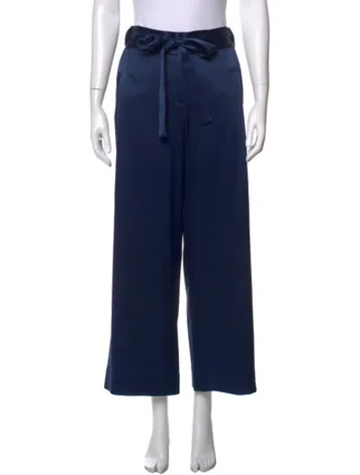 Pre-owned Halston Wide Leg Pants In Blue