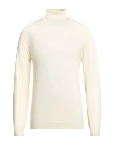 Hamaki-ho Man Turtleneck Cream Size Xxl Polyester, Acrylic, Nylon, Merino Wool In White