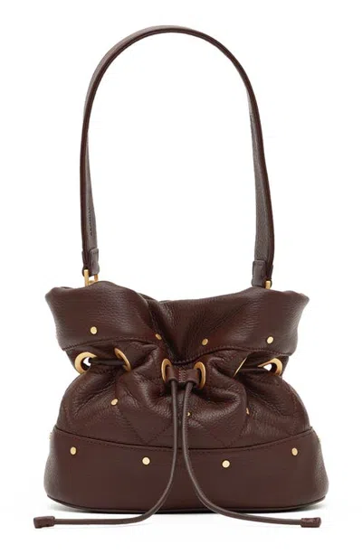 Hammitt Gianna Small Leather Tote In Burgundy