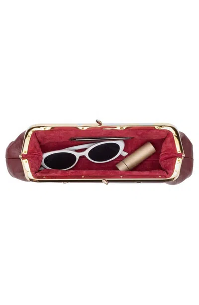 Hammitt Vivienne Slim Leather Clutch In Burgundy