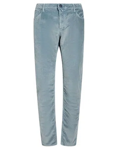 Hand Picked Man Pants Slate Blue Size 32 Cotton, Modal, Elastane