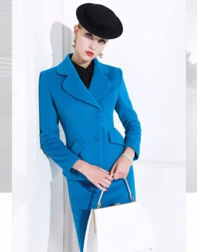 Pre-owned Handmade Custom Made To Order 2pc Wool Casual Blazer Jacket Skirt Suit Plus 1x-10x Y385 In Black