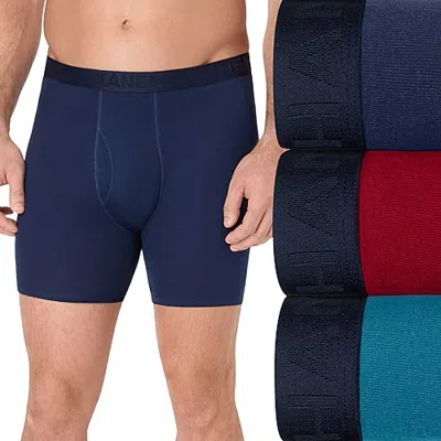 Hanes Ultimate Big & Tall Men's Underwear 3-pack Comfortsoft Boxer Briefs Underwear 7703b3 In Blue