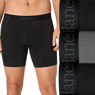 Hanes Ultimate Men's Underwear 3-pack Comfort Flex Fit Boxer Brief Underwear Ucfba3 In Gray