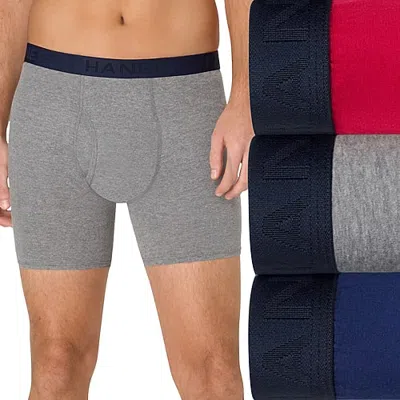 Hanes Ultimate Men's Underwear 3-pack Comfortblend Boxer Briefs Underwear In Transparent