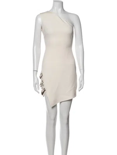 Pre-owned Haney Silk Mini Dress In Metallic/neutrals