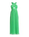Hanita Woman Maxi Dress Green Size S Polyester