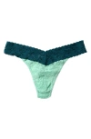 Hanky Panky Colorplay Original Lace Thong In Green