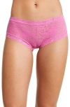 Hanky Panky Daily Lace Boyshorts In Dream House Pink