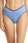 Hanky Panky Movecalm Natural Rise Thong In Cool Water/ Bicoastal