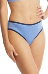 Hanky Panky Movecalm Ruched Back Briefs In Cool Water/ Bicoastal