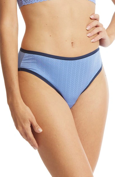 Hanky Panky Movecalm Ruched Back Briefs In Cool Water/ Bicoastal