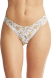 Hanky Panky Print Low Rise Thong In Forever Gold