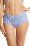 Hanky Panky Signature Lace Boyshorts In Cool Water Blue
