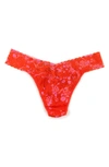 Hanky Panky Signature Lace Original Rise Thong In Orange Crush Print