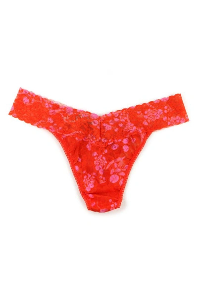 Hanky Panky Signature Lace Original Rise Thong In Red