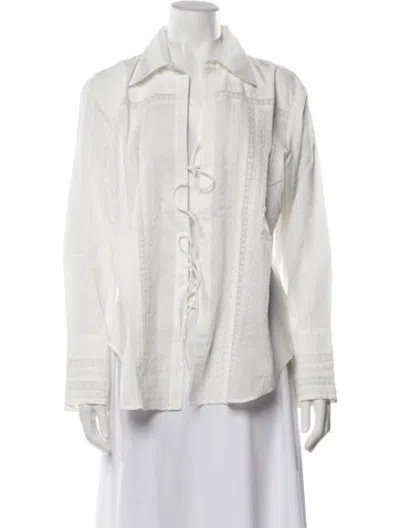 Pre-owned Hannah Artwear Long Sleeve Top W/ Tags In White