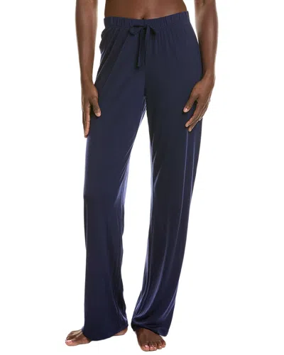 Hanro Natural Wear Drawstring Wool-blend Lounge Pant In Blue