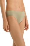 Hanro Seamless Cotton High Cut Briefs In Moss Green