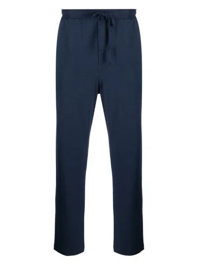 Hanro Slim-cut Track Pants In Blue