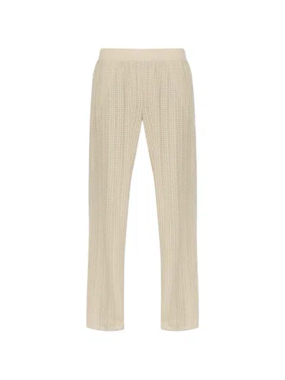 Hanro Waffle-knit Trousers In Neutral