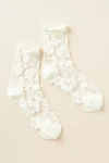 Hansel From Basel Pop Sheer Socks In White
