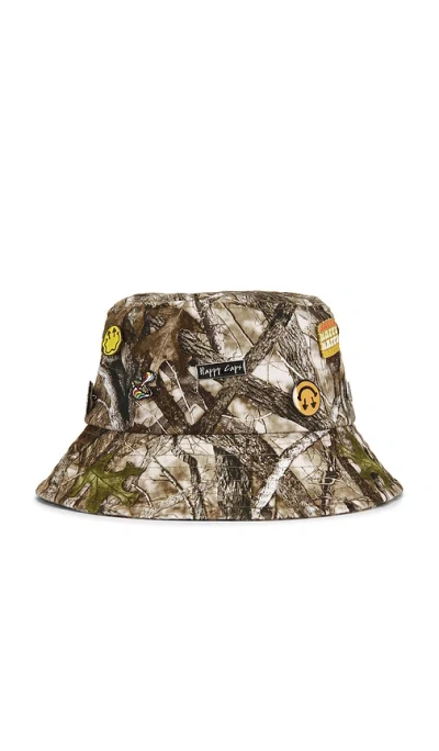 Happy Caps Pin Bucket Hat In Tree Camo